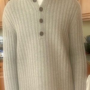 Banana Republic Men’s Warm Winter Sweater Lambswool Cashmere Blend Ribbed